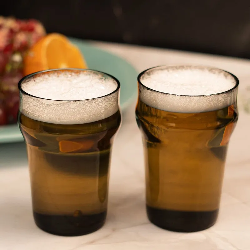Emerald Twist Drinking Glass(290 mL) - Set Of Two media 1