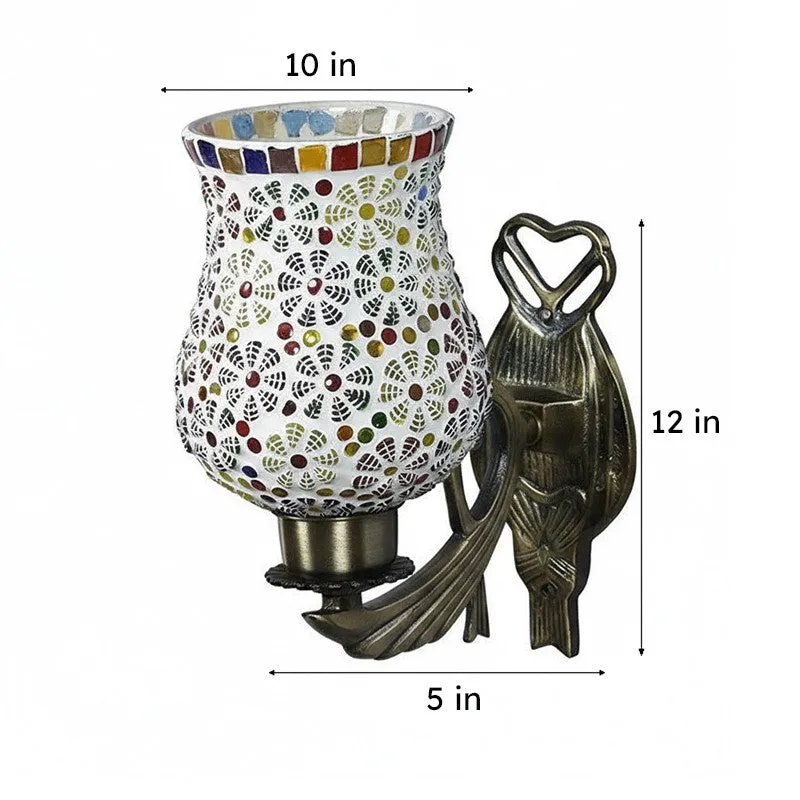 Bido Love Gleam Mosaic Glass & Metal Wall Lamp media 5