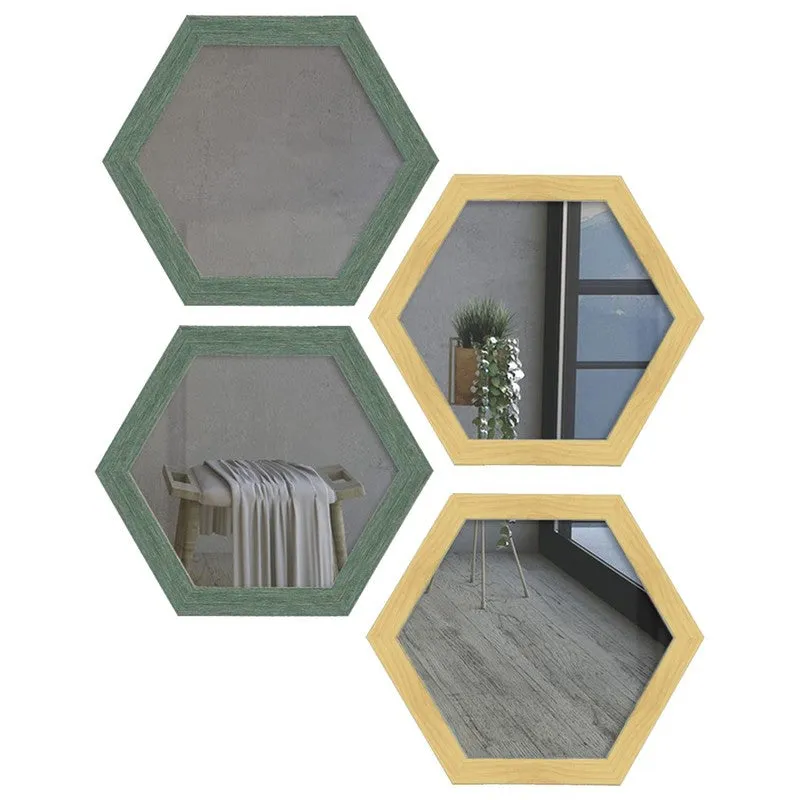 Luxora Wall Mirror With PVC Frame - Set Of Four media 3