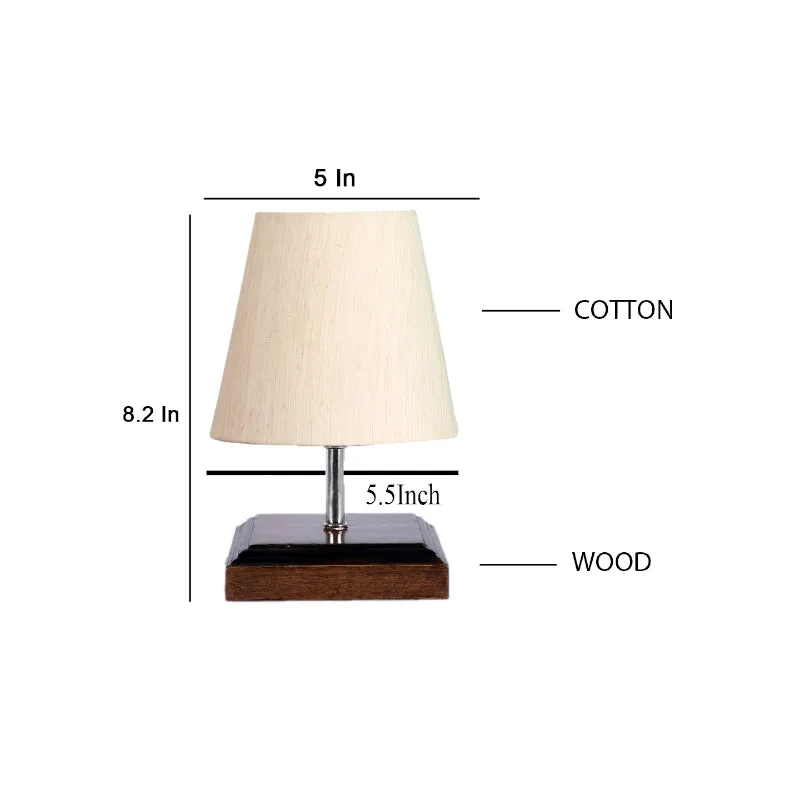 Niksha Basic Fabric Table Lamp - White,Brown media 5