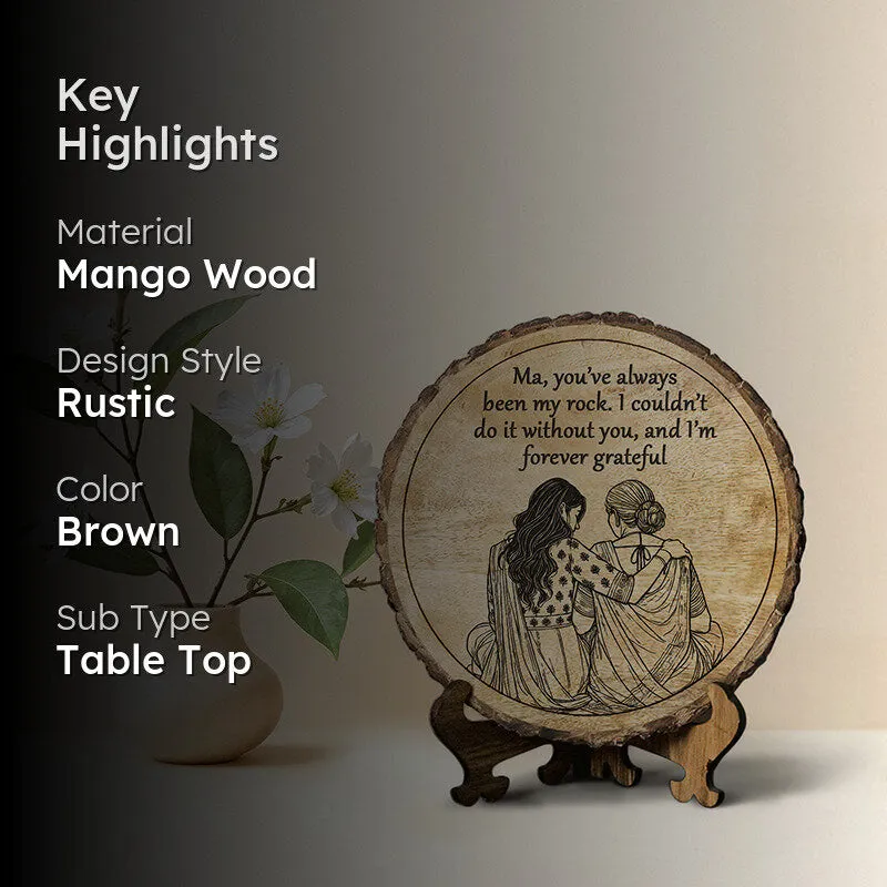 Forever Grateful Wood Showpiece - Round media 2