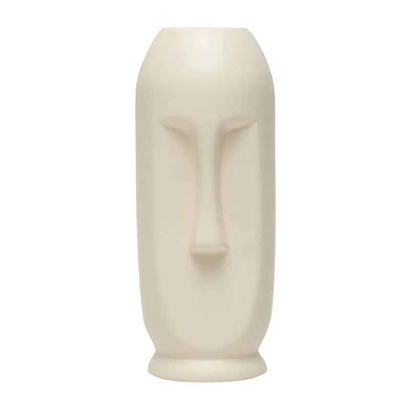 Straight Face Vase - White media 3