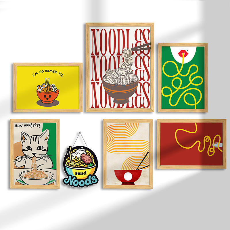 Noodle Head Wall Art - Set Of Seven media 3