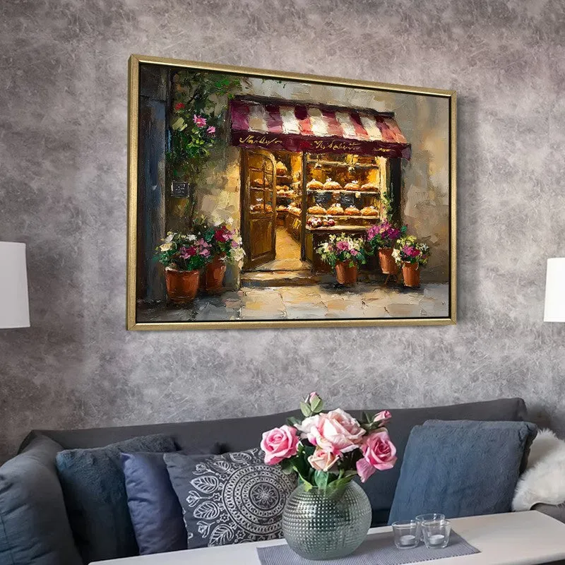 Flower Shopfront Canvas Wall Painting With Frame media 6