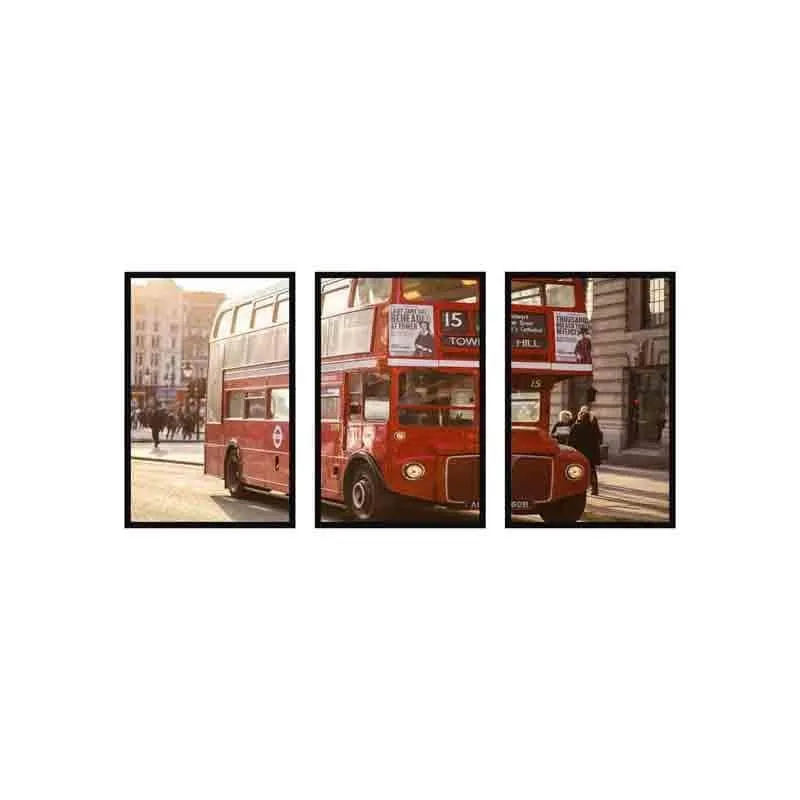 Vintage Double Decker Wall Art - Set Of Three media 4