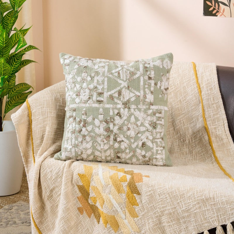 Zigzag Wave Cotton Slub Cushion