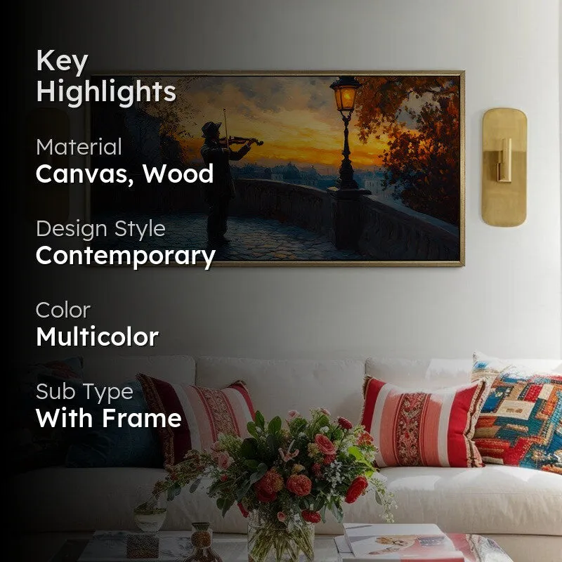 Evening Melody Canvas Wall Painting With Frame media 2