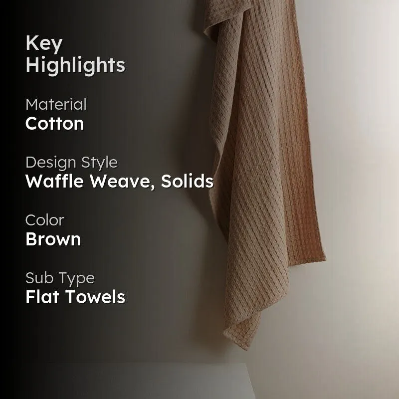 Alyssa Pebble Textured Waffle Bath Towel - Sand media 2