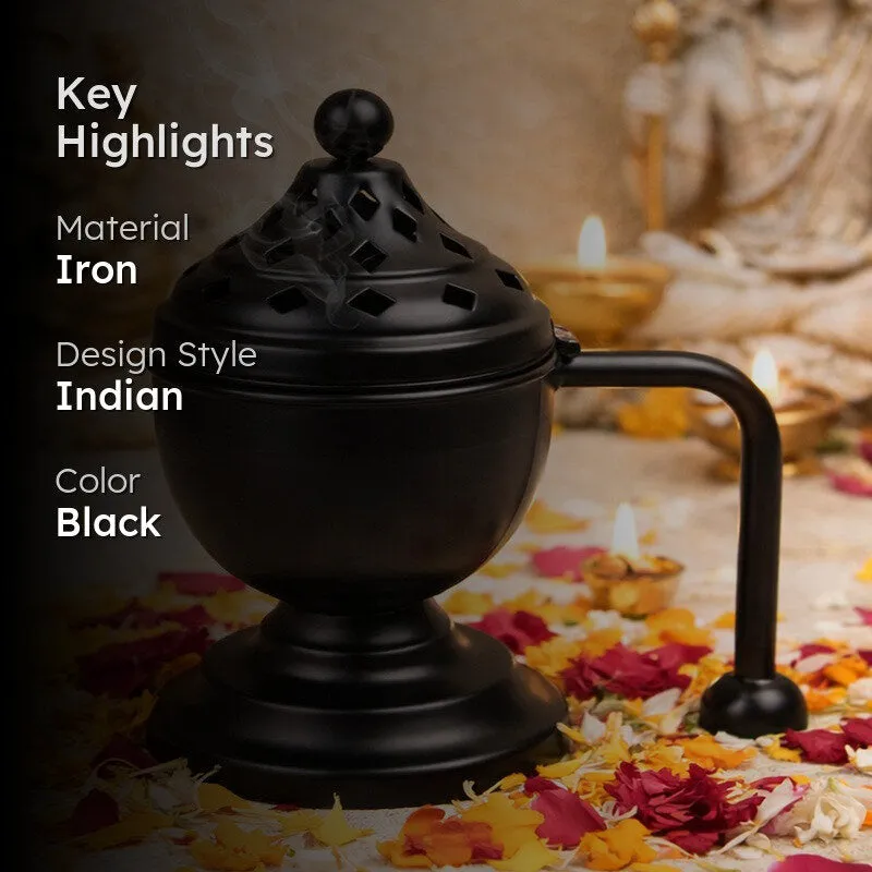 Prarthana Aroma Incense Holder - Black media 2