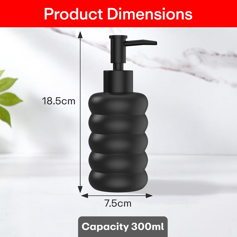 Rioware SoftStone Soap Dispenser (300 ML) -Black media 8