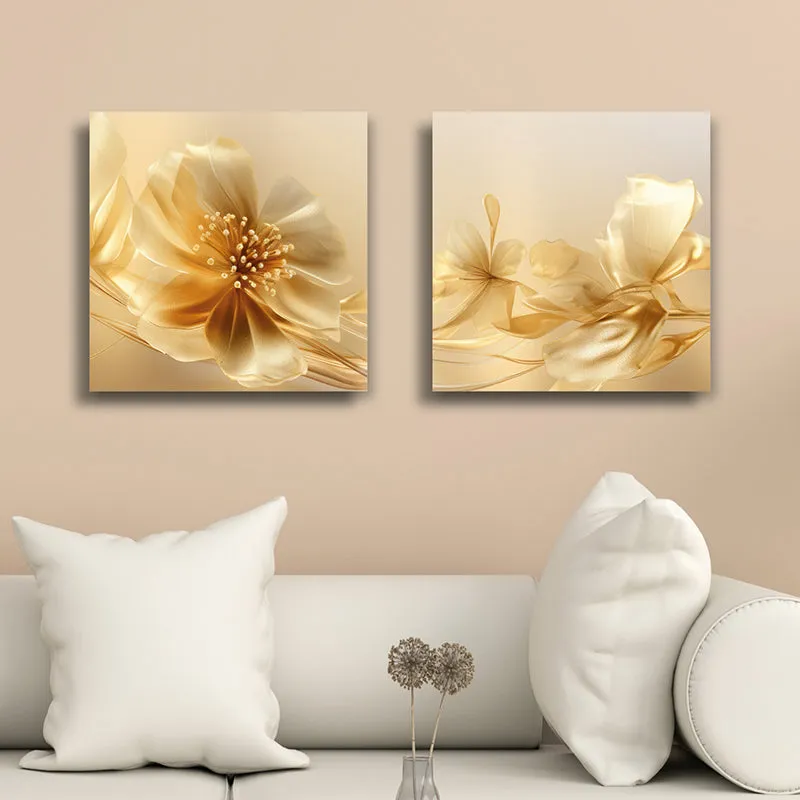 Celestial Petal Canvas Wall Art - Set Of Two media 5