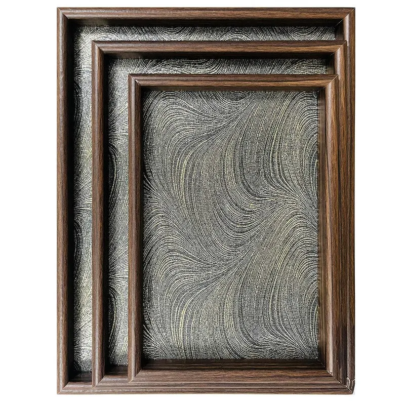 Rioware Decorative Rectangular Serving Tray - Set Of Three media 3