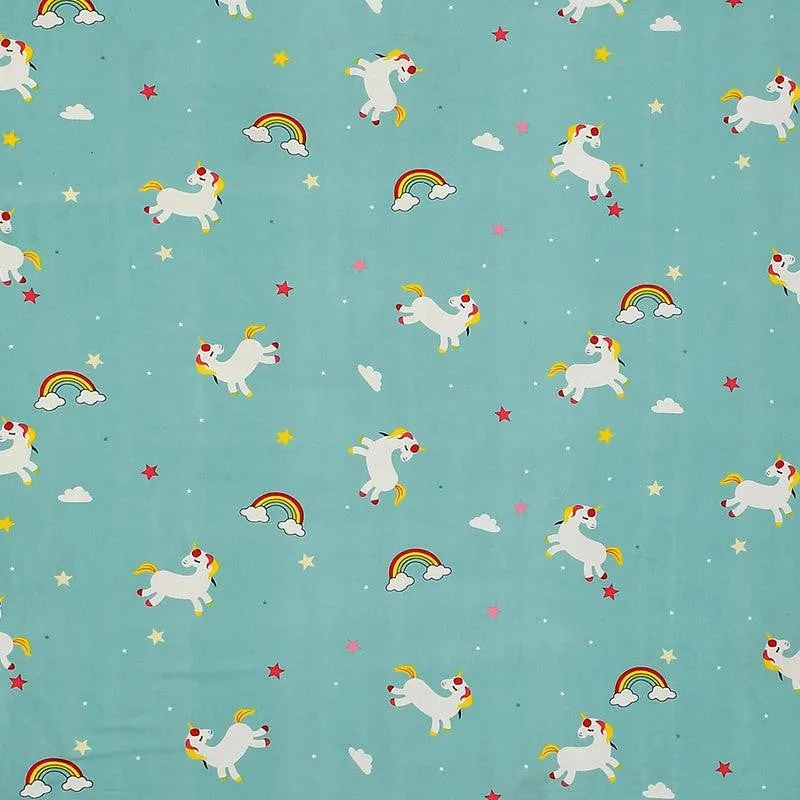 Sky Bow Kids Microfiber Bedsheet (Aqua) - 130 GSM media 5
