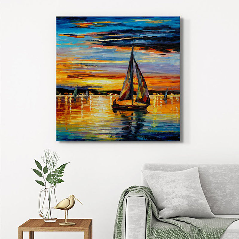 Twilight Boat Trip Wall Painting