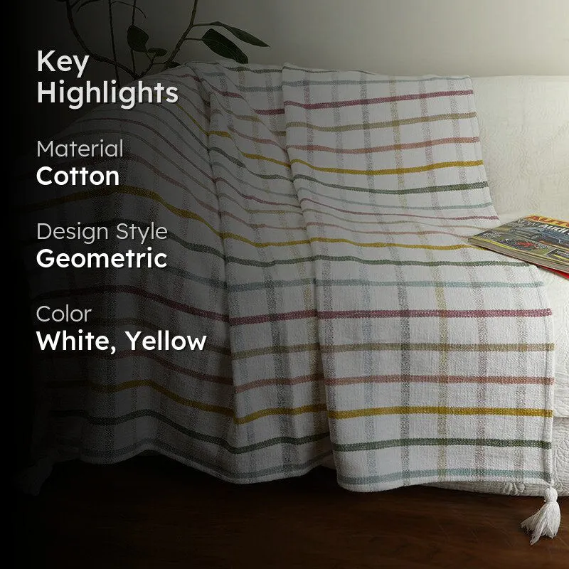 Ribbon Rest Knitted Cotton Throw media 2