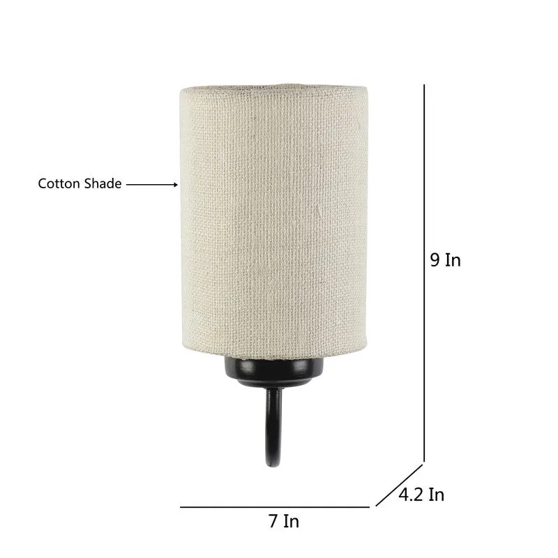 Cyluxe Soft Loom Jute Wall Lamp - Brown media 9