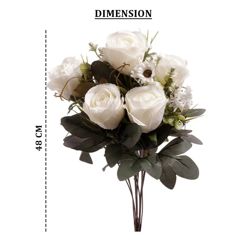 AarviDecor Pure Rose Silk Artificial Flowers media 9