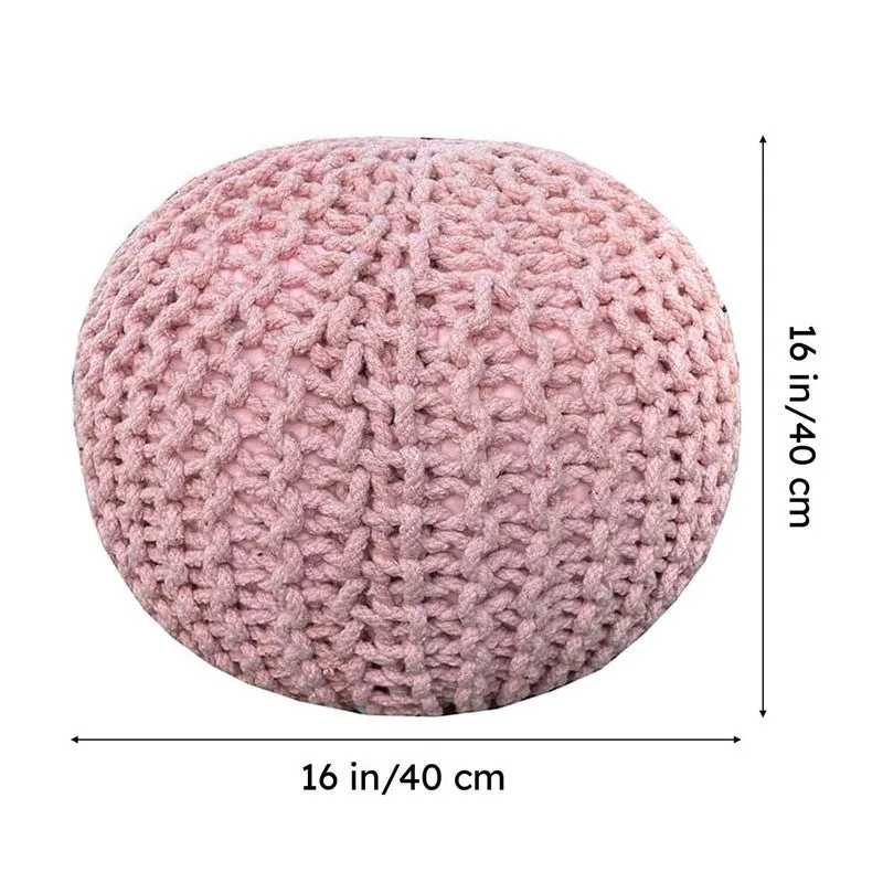Cuna Cotton Pouffe - Pink media 6