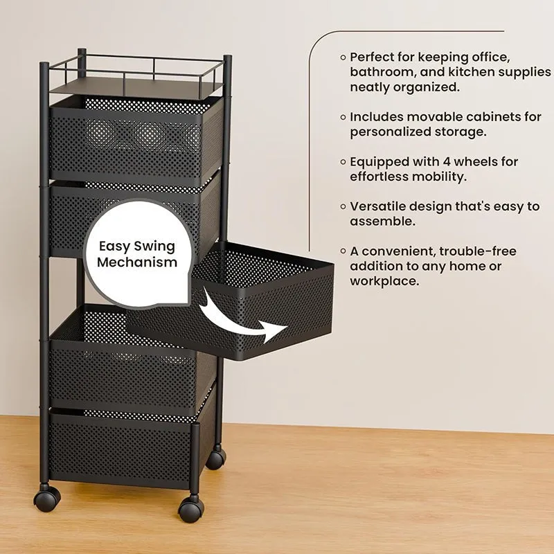 Tidy Mate Four Tier Corner Storage Rack With Wheels media 11