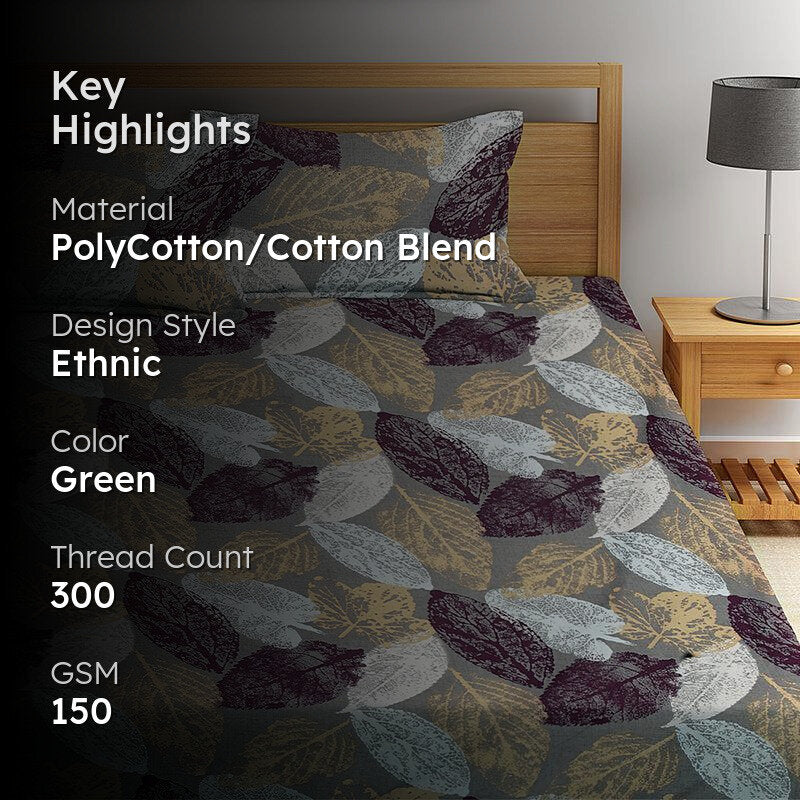 Karlos Floral Bedsheet - 150 GSM media 2