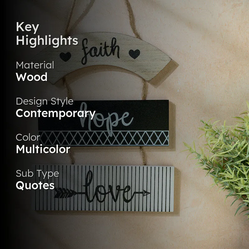 Faith,Hope,Love Wooden Wall Accent media 2