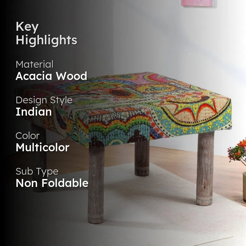 Gryxo Acacia Wooden Bench - Multicolor media 2