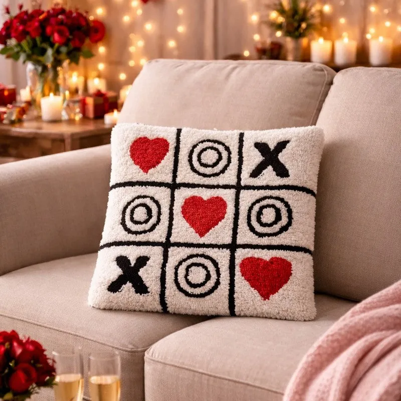 XOX Heart Hand Tufted Cushion Cover media 2