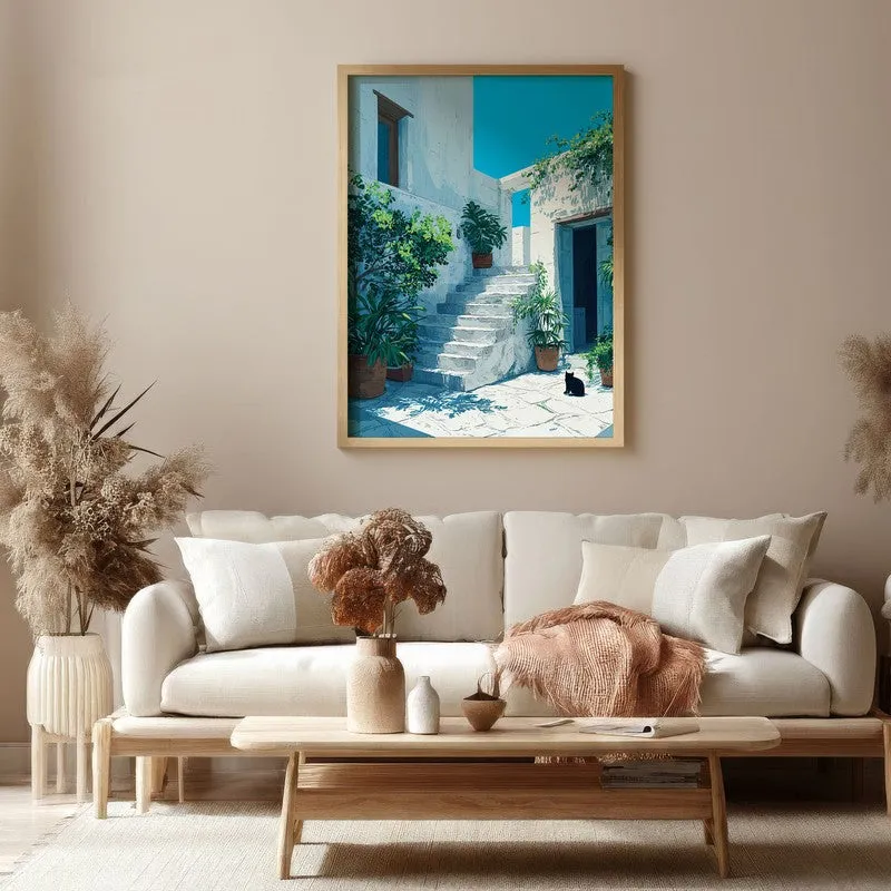 Caelis Canvas Wall Painting With Brown Frame media 4
