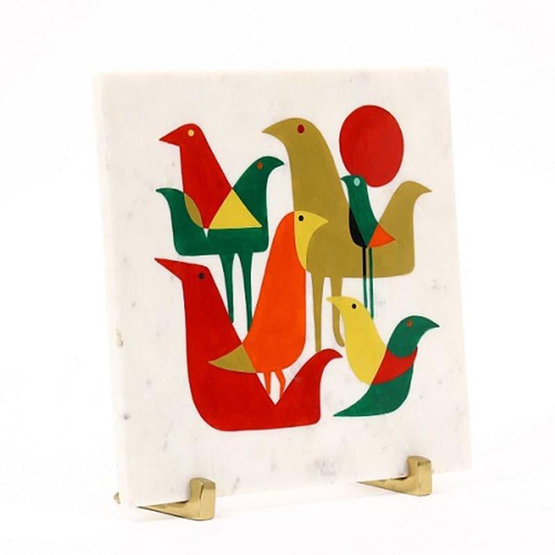 Bird Paradise Hand Painted Marble Showpiece media 3