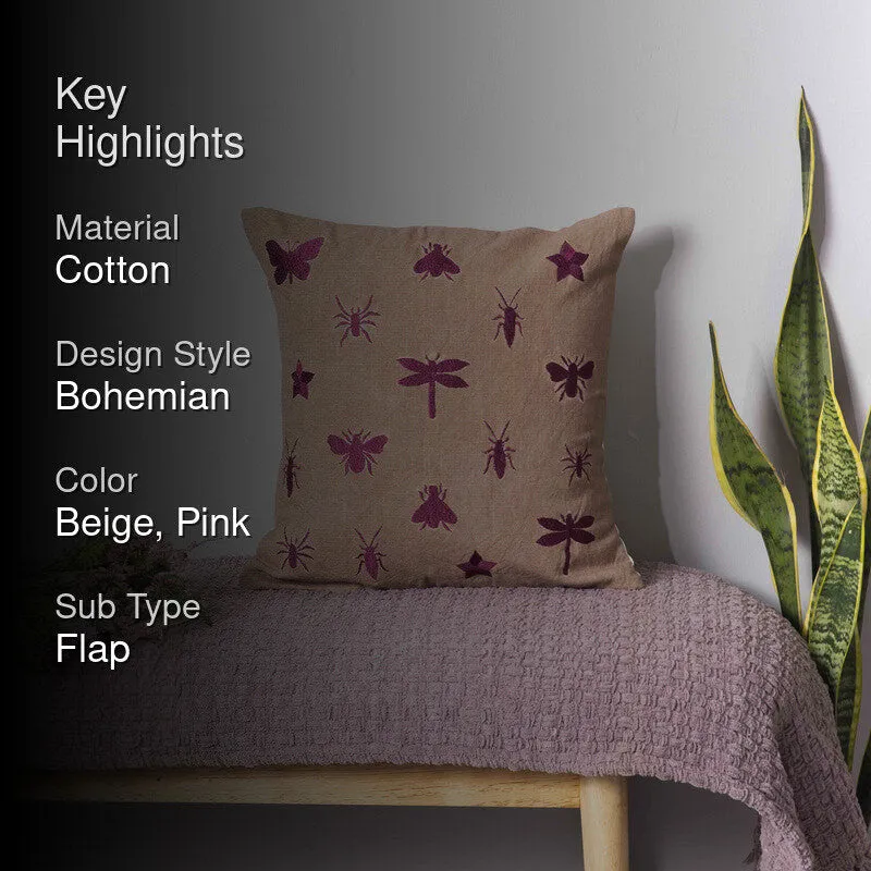 Dragonfly Cotton Cushion Cover media 2