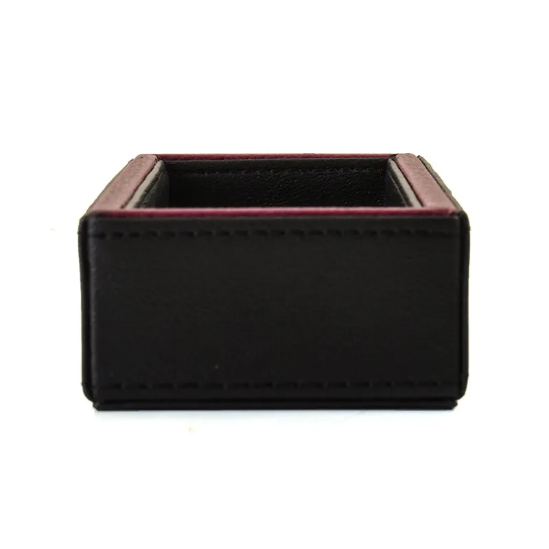 Tisca Faux Leather Cutlery Tray - Black media 6