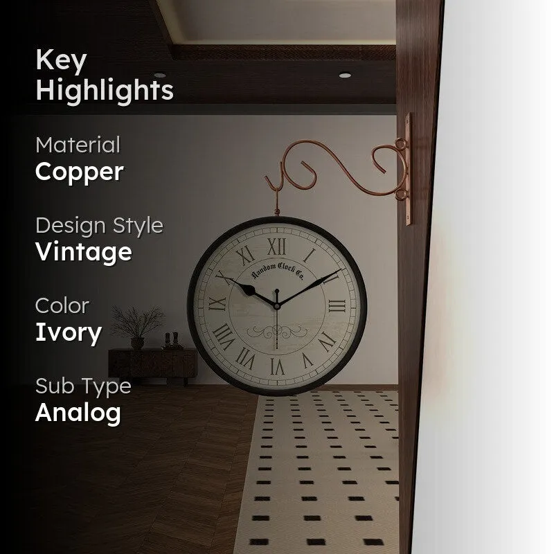 Heritageon Double Sided Wall Clock media 2