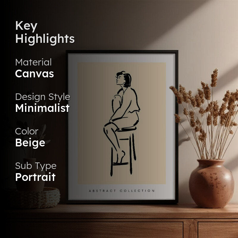 Pensive Moment Archival Canvas Wall Art - Black Frame media 2
