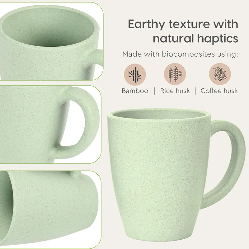 Natura Rice Husk Coffee Mug (300 mL Each) - Set of Four media 5