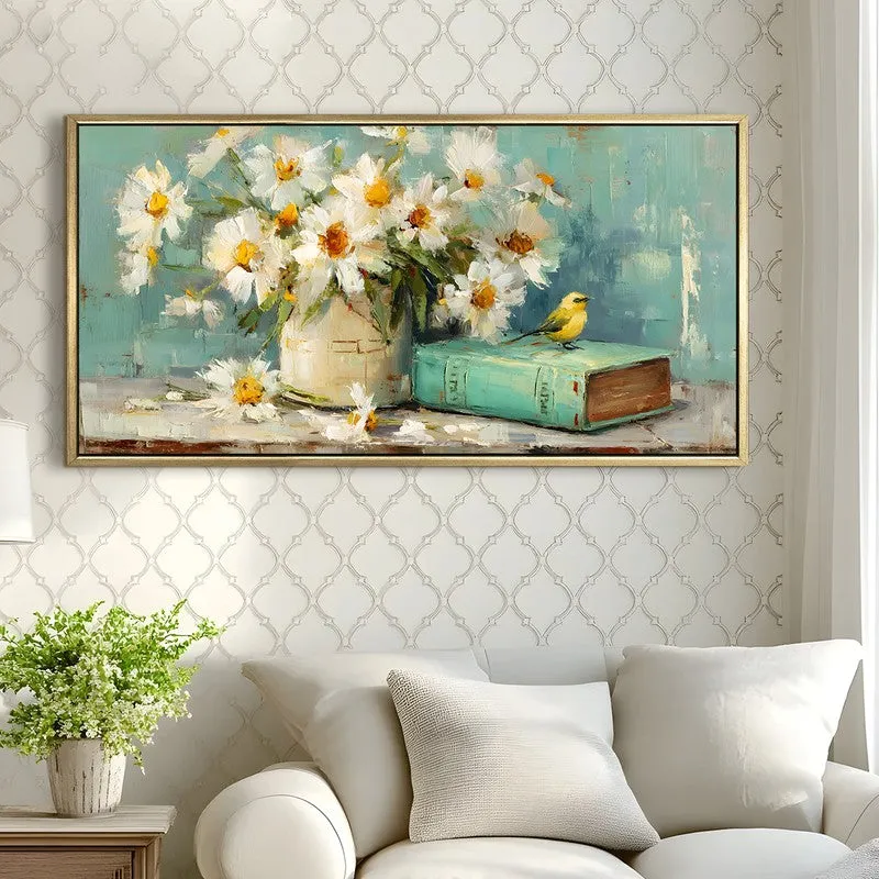Gentle Perch Canvas Wall Painting With Frame media 4