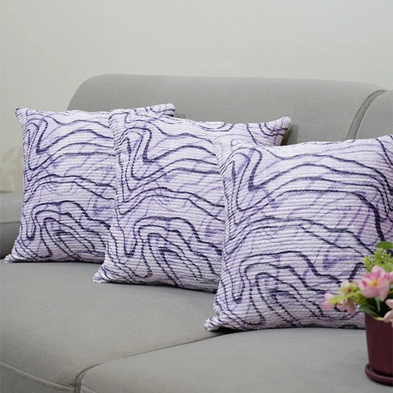 LiquidFlow Cushion Cover (Lilac) - Set Of Three media 4