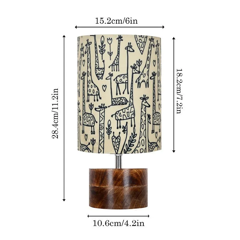 CelestiGlow Chic Wooden Table Lamp - Beige,Brown media 7