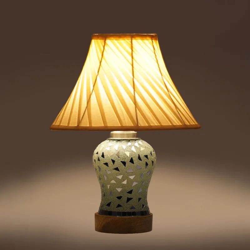 Liora I Pleated Wooden Table Lamp - Multicolor media 7
