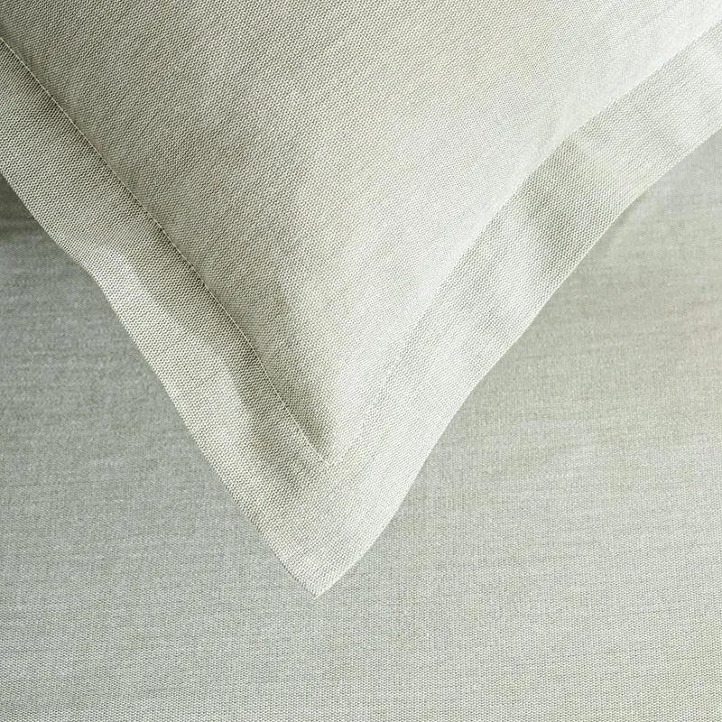 Lunar Weaves Bed Sheet - Sage Bamboo Cotton Bedsheet - 130 GSM media 5