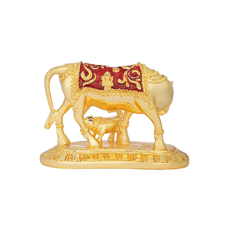 Kamadhenu Polyresin Idol - Gold media 5