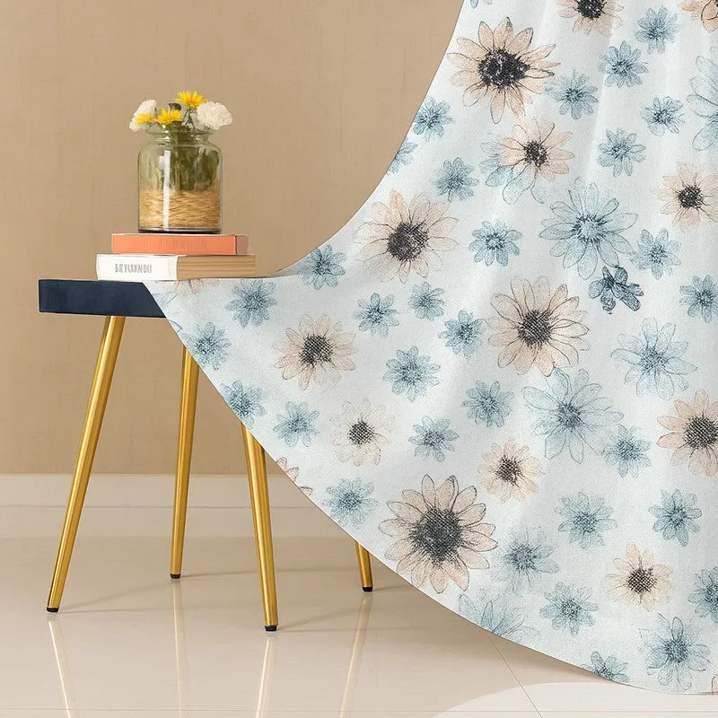 FloriBelle Cotton Curtain - Peach, Blue media 4