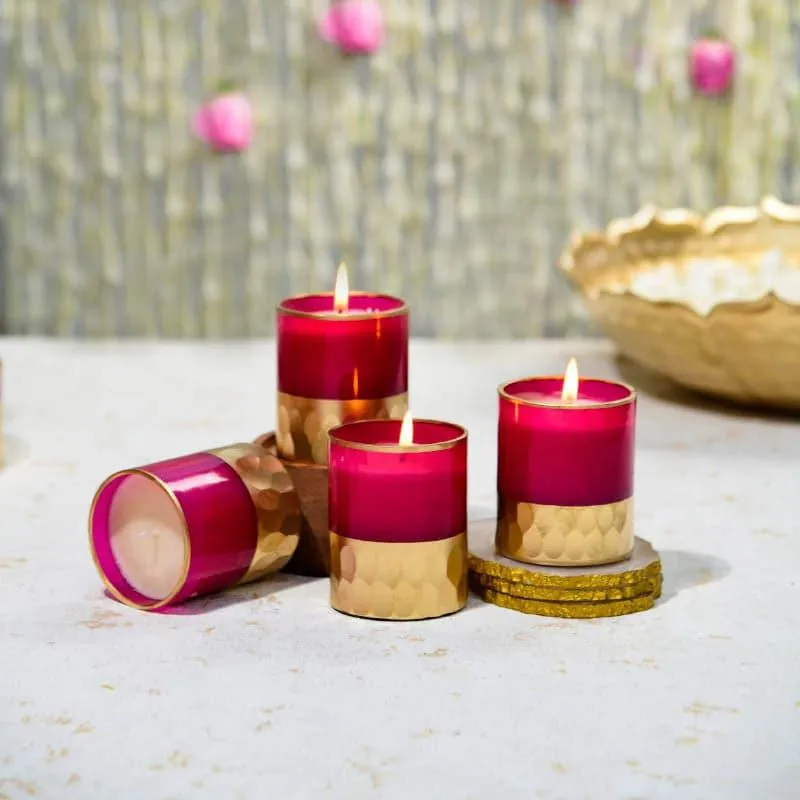 Mogra Scented Votive Candles - Set of Four media 4
