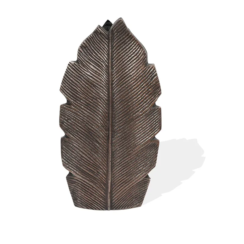 Palm Laef Vase - Brown media 4