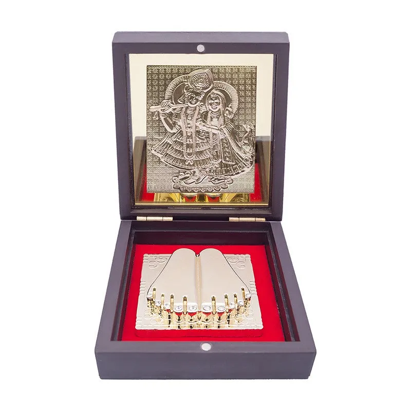 Radha Krishna Gold Plated Religious Accent media 3
