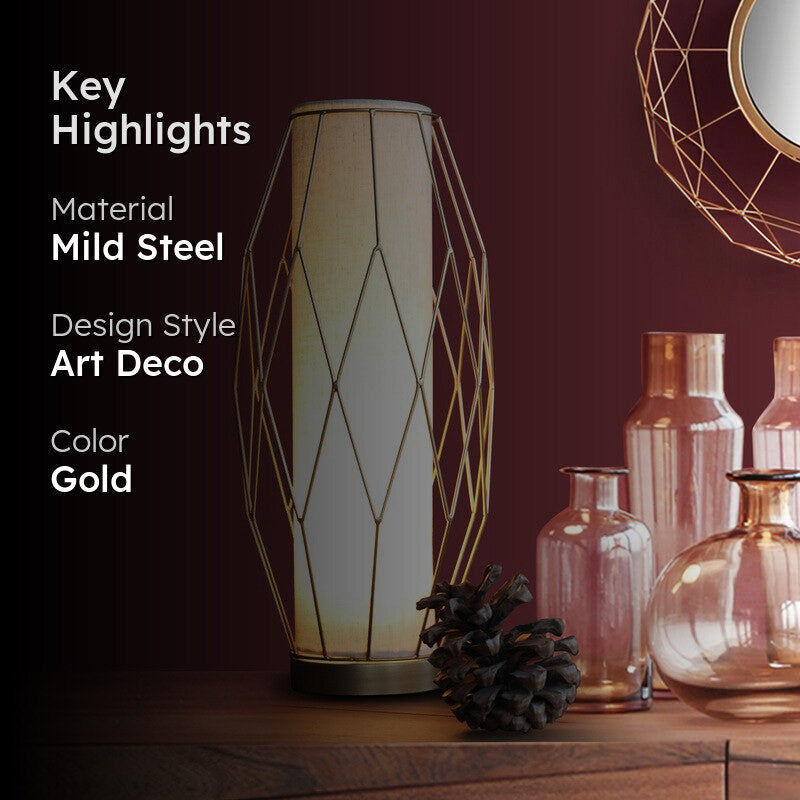 Orange Tree Ori Mild Steel Table Lamp - Gold media 2