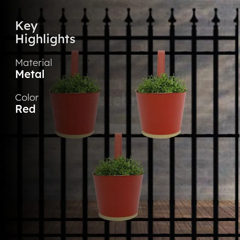 Lush Glow Planter (Red) - Set Of Three media 2