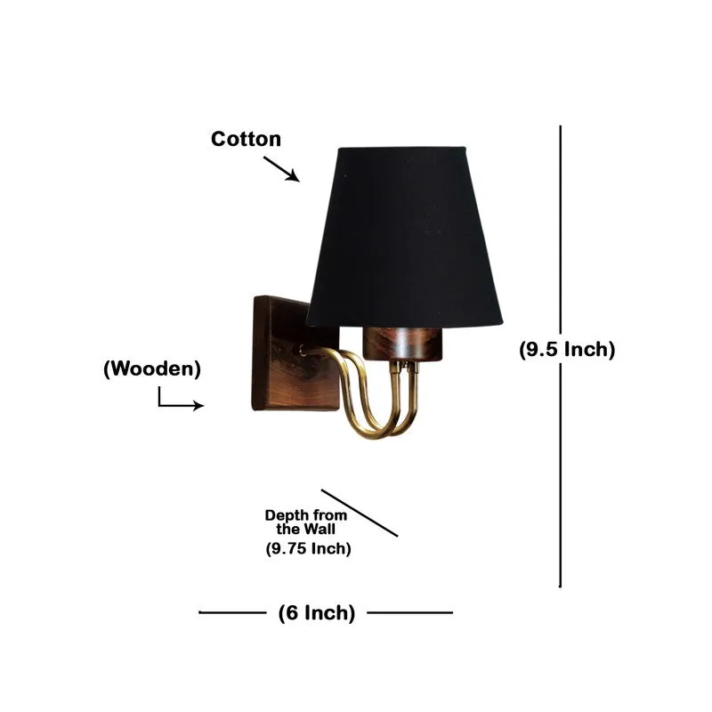 Gilded Arch Decorative Cotton Wall Lamp - Black media 7
