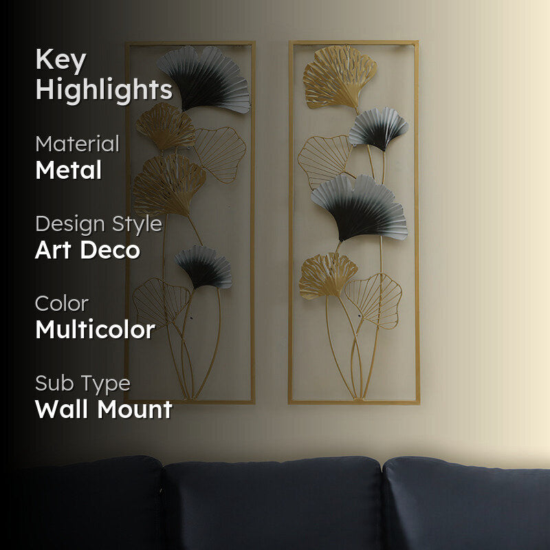 Chryses Floral Metal Wall Accent - Set of Two media 2
