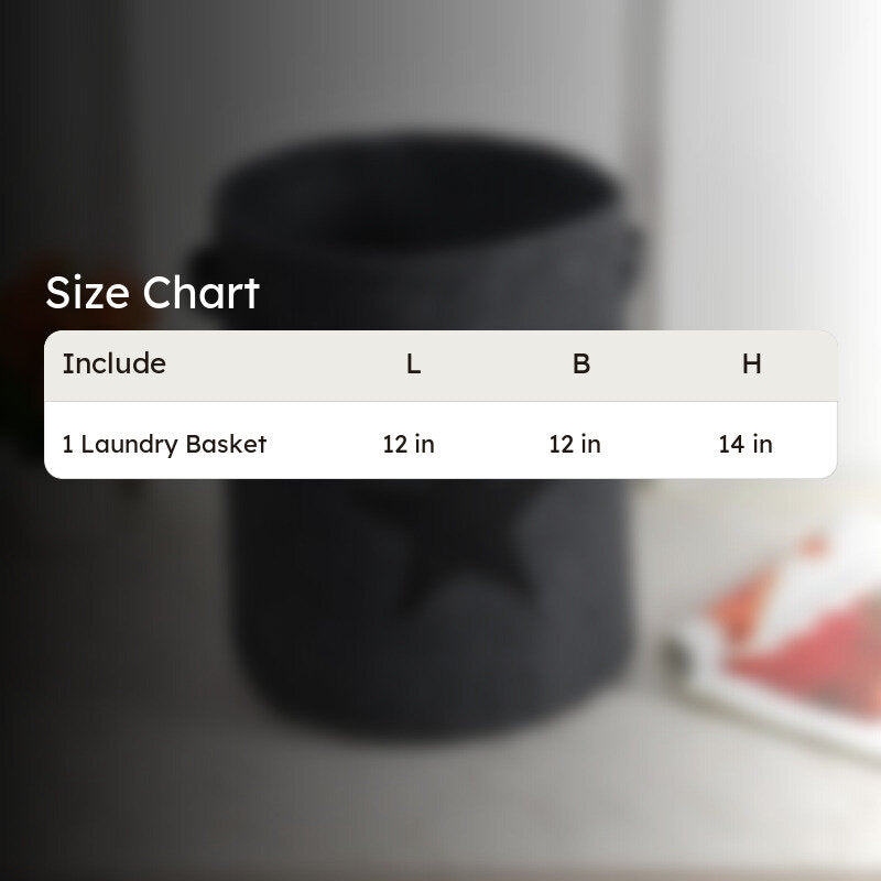 Starry Felt Laundry Basket media 7