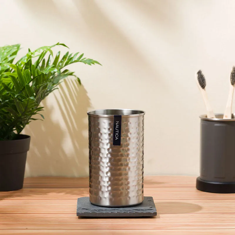 Nautica Polish Peak Waves Stainless Steel Bathroom Tumbler media 3